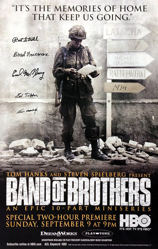 Winner of the signed Band of Brothers Poster