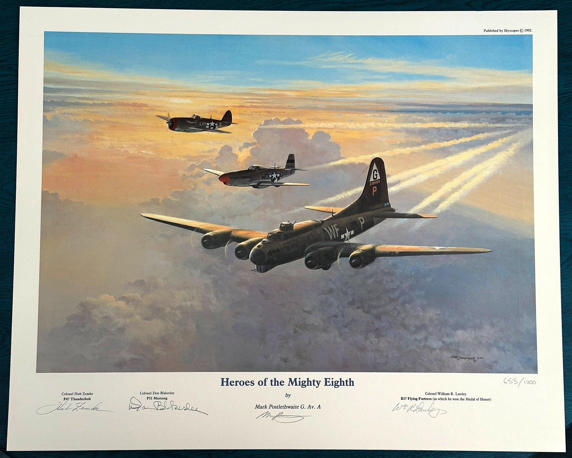 WIN a Fine Art Print of "Heroes of the Mighty Eighth" - Signed by MoH Recipient