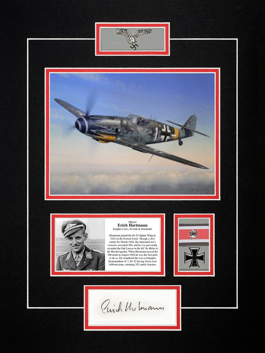 WIN a Genuine Erich Hartmann Signed Print With Replica Iron Cross
